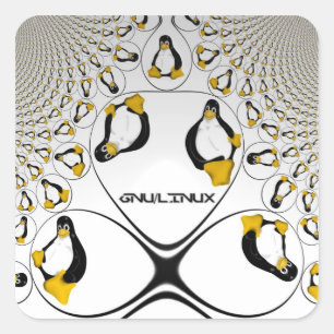 Sticker fractal GNU/Linux