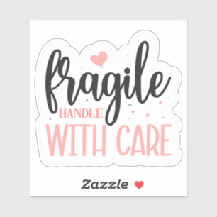 Sticker Fragile - Handicap Avec Soin