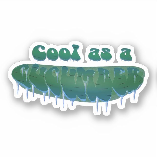 Sticker Frais comme un concombre (Devant)