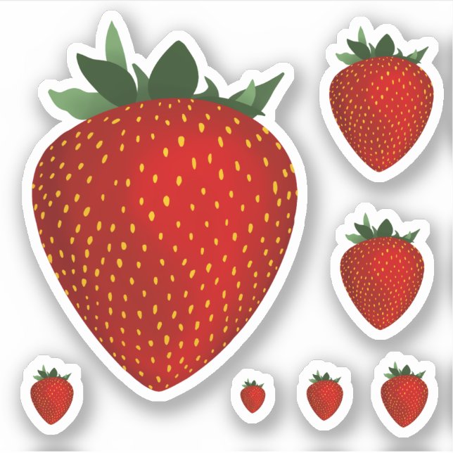 sticker fraise (Devant)