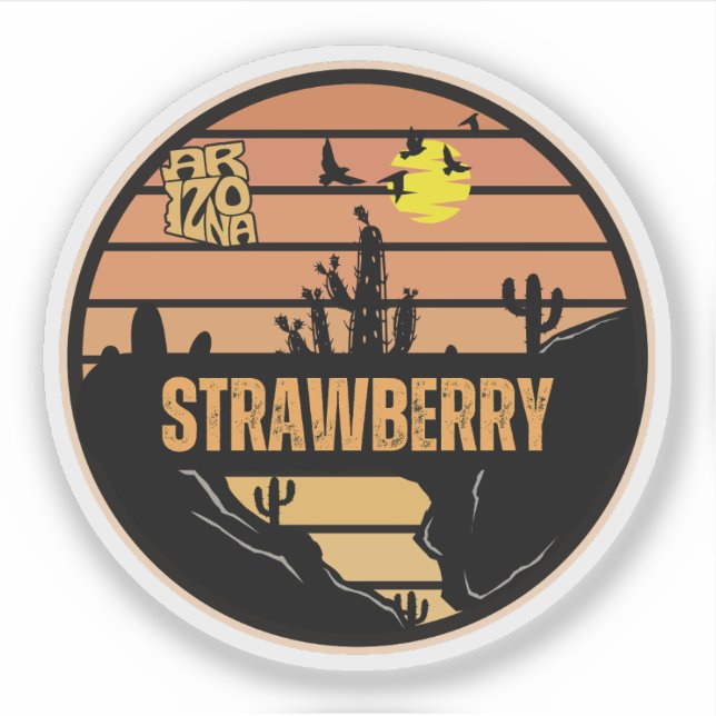 Sticker fraise, Arizona (Devant)