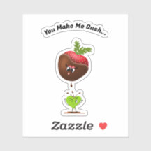 Fraise et bonbon recouverts de chocolat Kawaii