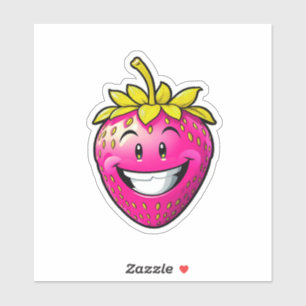 Sticker Fraise rose