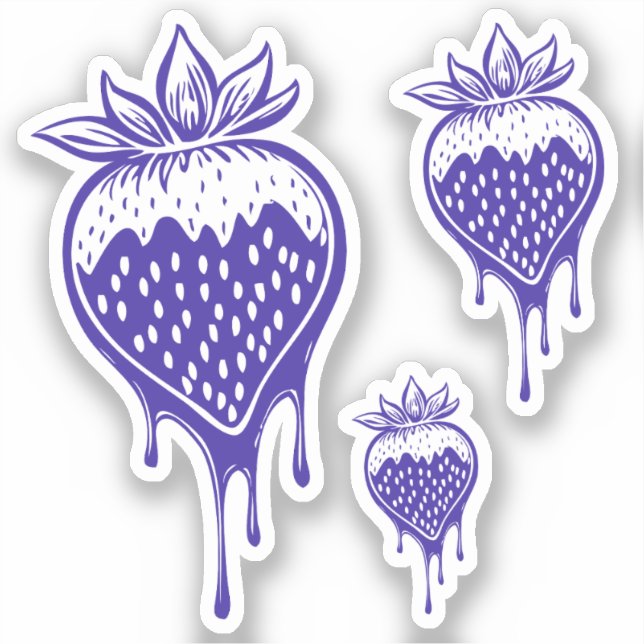 Sticker fraise trempée au chocolat (Recto)