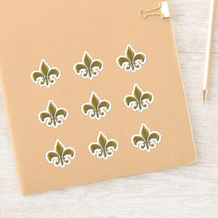 Sticker français élégant Gold Fleur de Lis