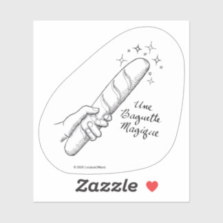 Sticker français Punny "Une Baguette Magique"