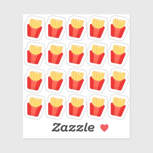 Sticker French Fries Cheval Day Fast Food Dinner Planner (Feuille)