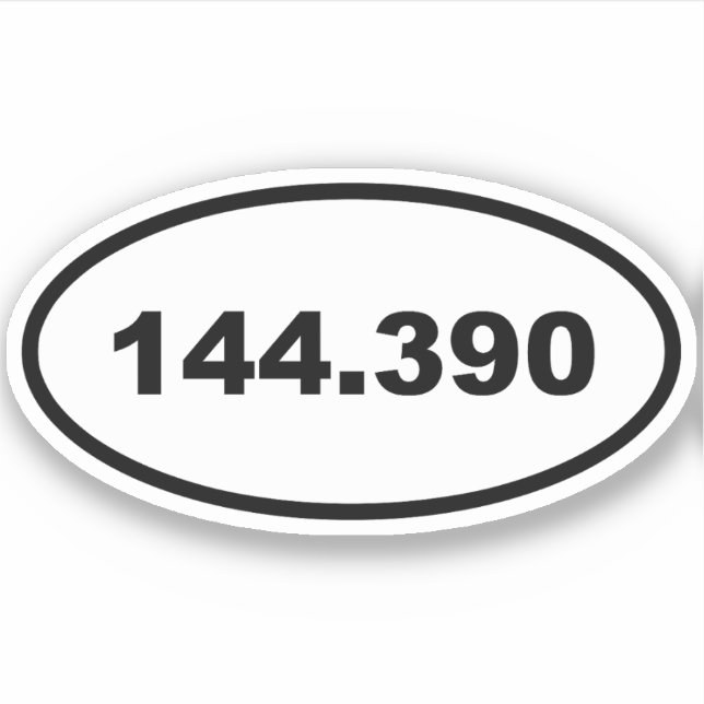 Sticker Fréquence APRS 144.390 Radio de jambon amateur (Devant)