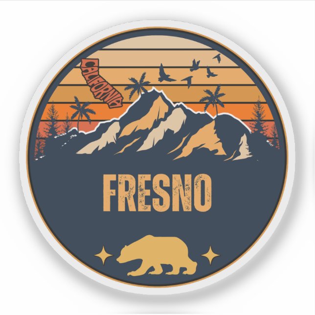 Sticker Fresno, Californie (Devant)