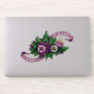Sticker Frida Kahlo   Bouquet floral pourpre