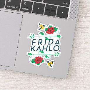 Sticker Frida Kahlo Typographie florale