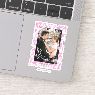 Sticker FRIENDS™   Ross et Rachel cœurs gribouillés