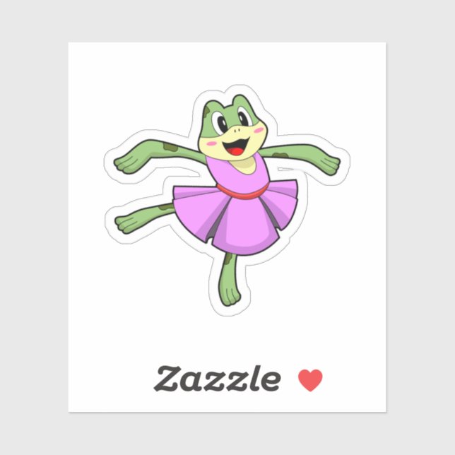 Sticker Frog Ballet Dance (Feuille)