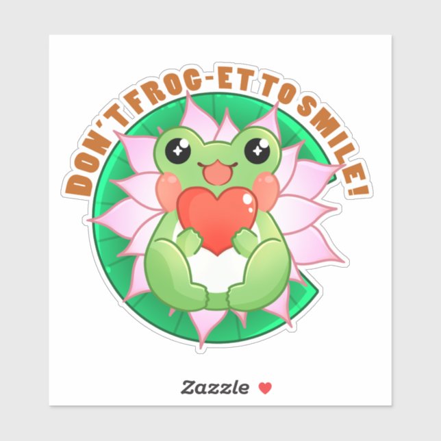 Sticker Frog Love (Feuille)