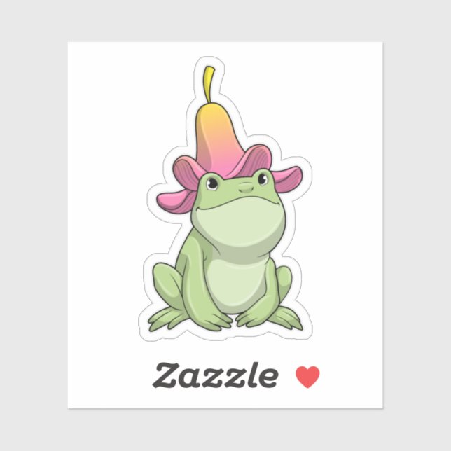 Sticker Frog with Plumeria (Feuille)