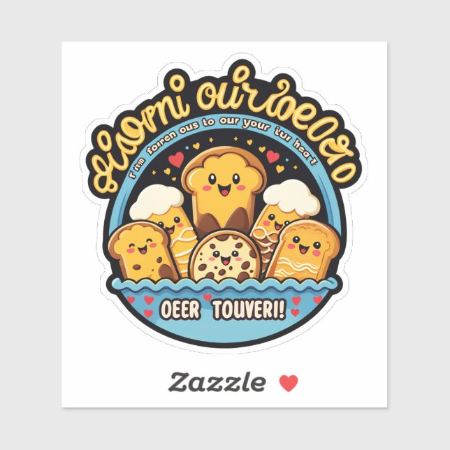 Sticker From Our Oven to Your Heart (Feuille)
