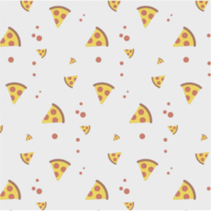 Sticker Fromage à pizza et pepperonis motif enfantin rétro