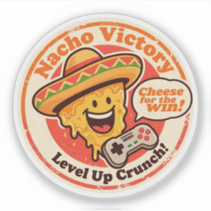 Sticker Fromage pour la victoire Funny Gamer Nacho
