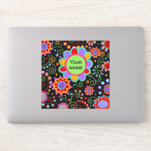 Sticker Fun Fleurs joyeuses Personnalisées