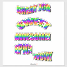 Fun Neon Encourageant Motivation Arc-en-ciel Mots