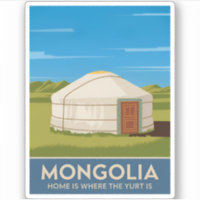 Funky Vintage voyage Mongolie Yurt Style Rétro
