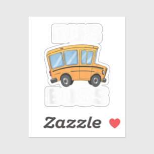 Sticker Funny Bus Boss School Bus Driver