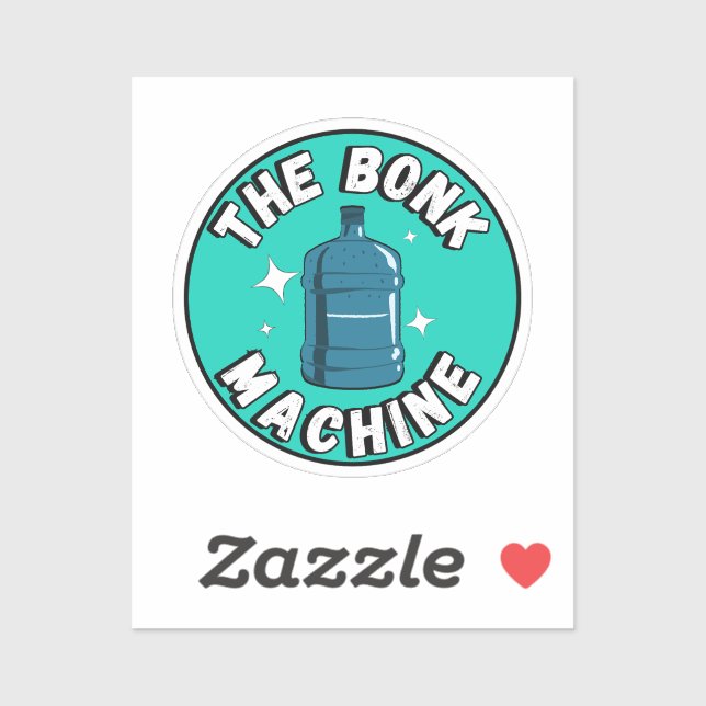 Sticker Funny Cute the bonk machine /Free Palestine design (Feuille)
