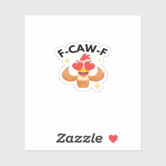 Sticker Funny F-Caw-F Classic (Feuille)