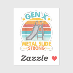Sticker Funny Gen X Generation Sarcasm Gen X Metal Slide A
