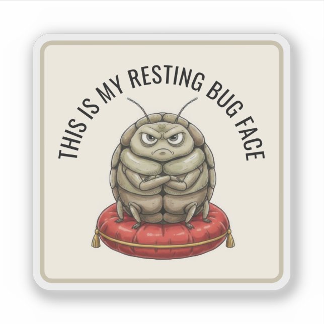 Sticker Funny Insect Bug (Devant)