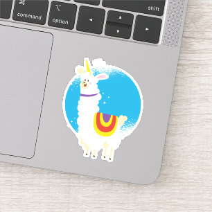 Sticker Funny Kawaii Llama Alpaca Unicorn Cute Formé