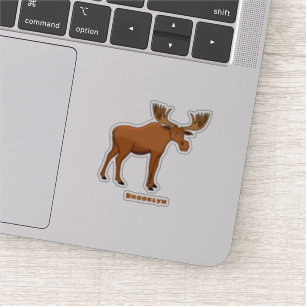 Sticker Funny moose