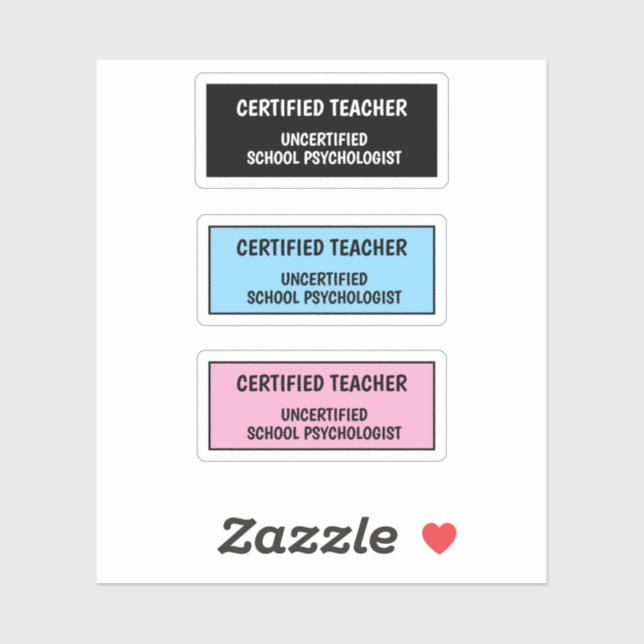 Sticker Funny School Teacher Life  (Feuille)