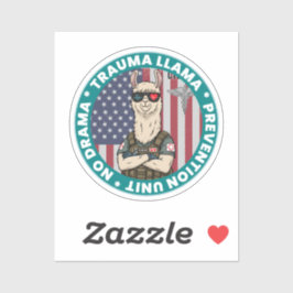 Sticker Funny Trauma Llama Unité de prévention Médicale