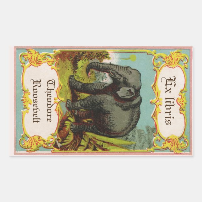 Sticker für antikes Elephant-Buchzeichen aus den 1 (Vorderseite)