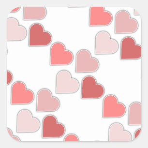 Sticker für das romantische Herz-Muster