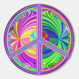 Sticker für das Schild "Peace Sign" (Trippy-Hippie