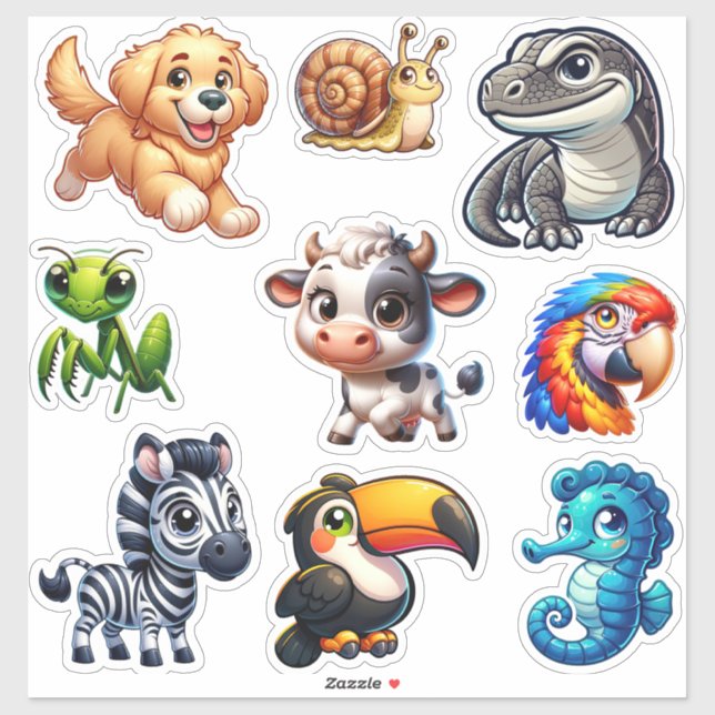 Sticker für das verzauberte Wildlife Wonderland (Blatt)