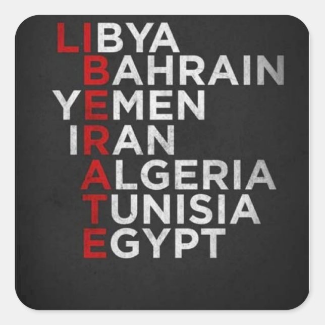 Sticker für den Arabischen Frühling (Vorderseite)