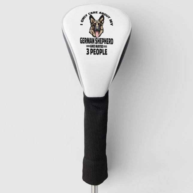 Sticker für deutsche Hirten - Ich kümmere mich nur Golf Headcover (Vorderseite)
