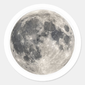Sticker für die Ästhetik des Vollmond-Nachthimmels