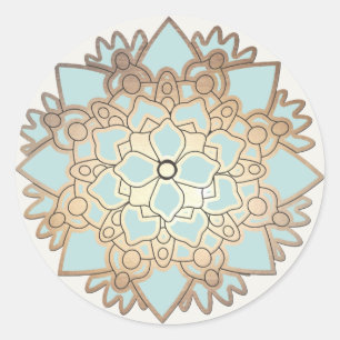 Sticker für die Blume Blue und Gold Lotus