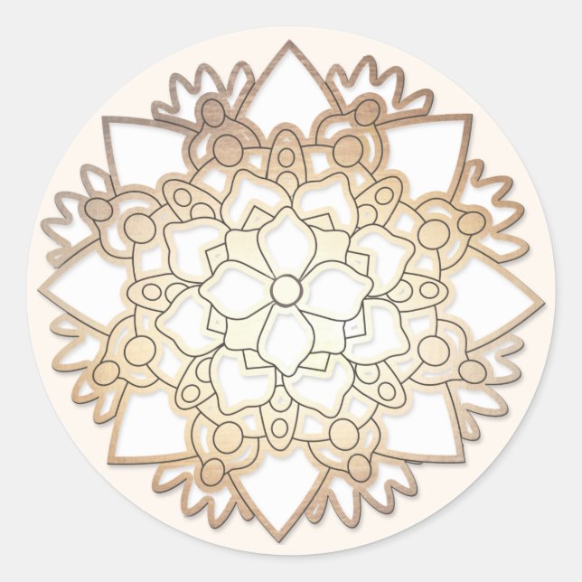 Sticker für die Blume Lotus Mandala (Vorderseite)