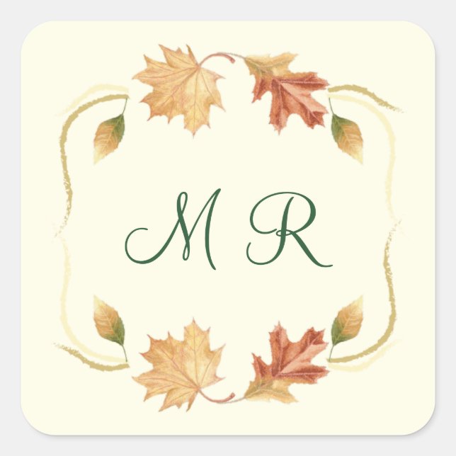 Sticker für die eleganten Herbstblätter (Vorderseite)