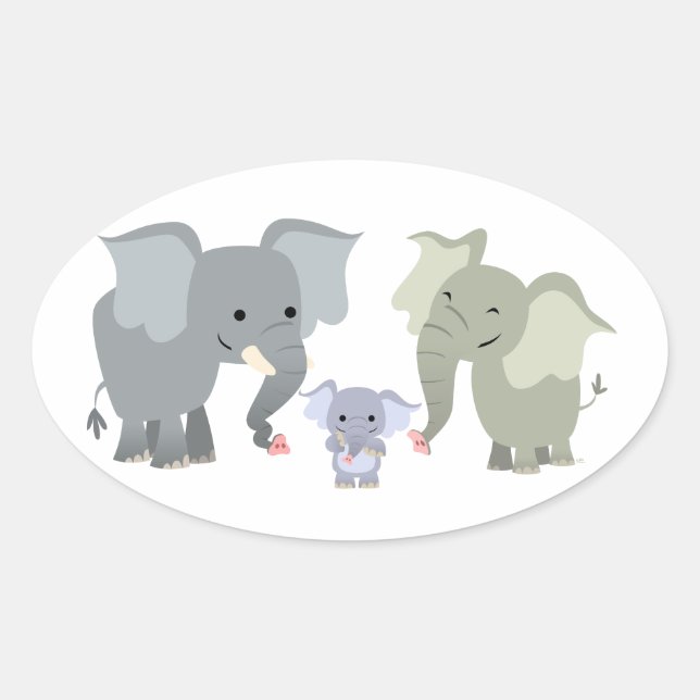 Sticker für die Familie der niedlichen Cartoon (Vorderseite)