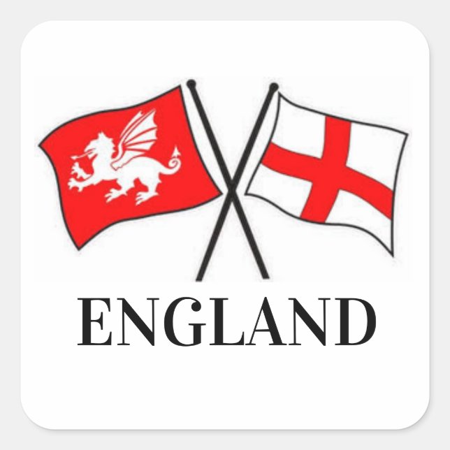 Sticker für die Flagge von England und St. George (Vorderseite)