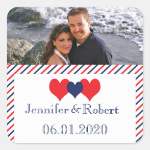 Sticker für die Gastgeschenk Hochzeit Americana He