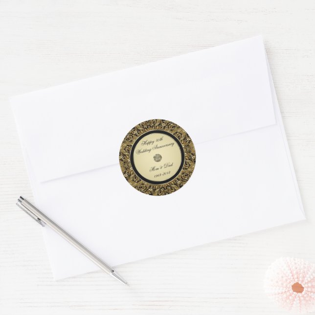 Sticker für die goldene Hochzeit (Umschlag)