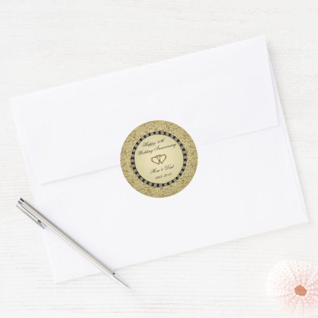 Sticker für die goldene Hochzeit (Umschlag)
