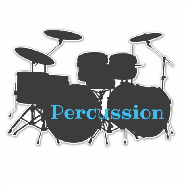 Sticker für die Kontur von Trommeln DrumSet-Schlag (Vorderseite)